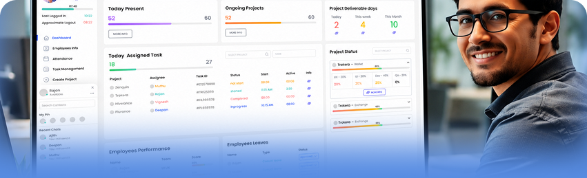 HRMS- Office app with chat feature